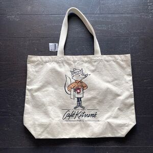 BNWT Cafe Kitsune Canvas fox tote bag